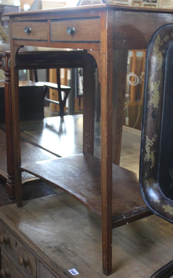 2-drawer mahogany side table